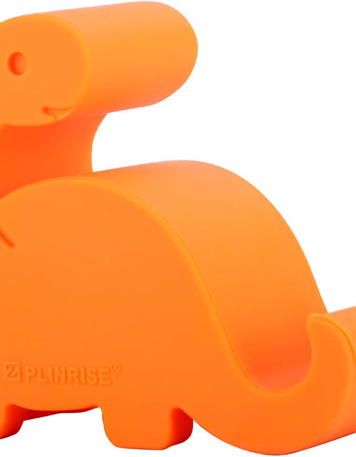Load image into Gallery viewer, Plinrise Animal Desk Phone Stand, Update Dinosaur Silicone Office Phone Holder, Creative Phone Tablet Stand Mounts, Size:1.3" X 3.0" X 2.7" (Orange)

