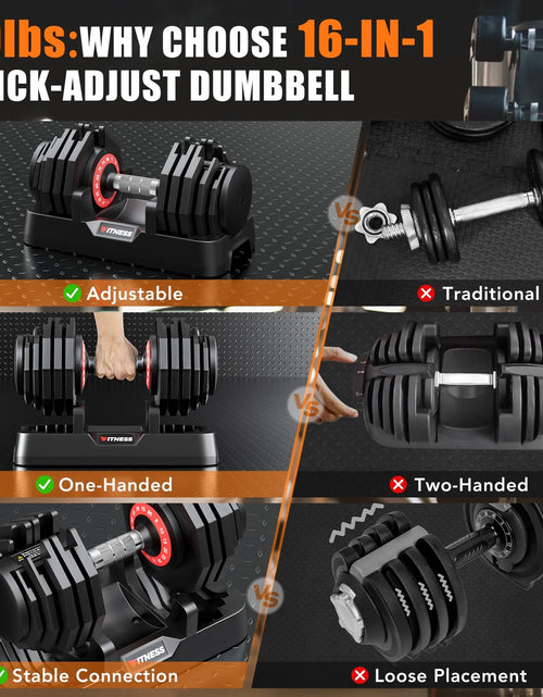 Load image into Gallery viewer, 160Lb(80Lbs*2) Adjustable Dumbbells Set,16 in 1 Quick-Select 5-80Lbs Weight Adjustable Dumbbells for Full Body Home Workout

