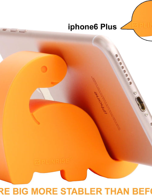 Load image into Gallery viewer, Plinrise Animal Desk Phone Stand, Update Dinosaur Silicone Office Phone Holder, Creative Phone Tablet Stand Mounts, Size:1.3" X 3.0" X 2.7" (Orange)
