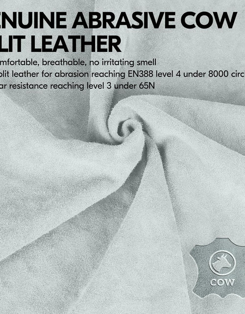 Load image into Gallery viewer, Vgo 1-Pair Safety Leather Work Gloves Men, Gardening Gloves, Rigger Gloves, Builder Gloves (Size L, Orange, CB3501)
