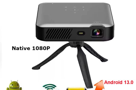 Full HD 4K 3D Smart Projector Auto Focus Android 9.0 5G Wifi DLP Proyector 10500Mah Battery Mobile Smartphone Beamer