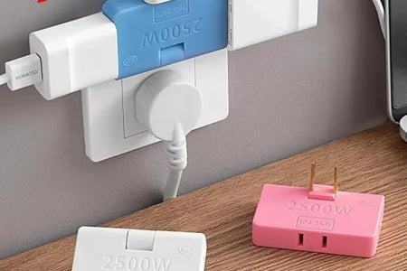 3-Port Rotatable US Plug Adapter – Compact Power, Anywhere You Go