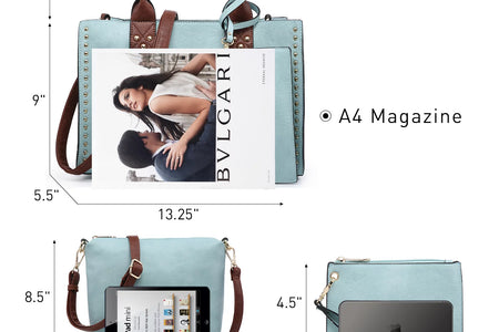 Women'S 3Pcs Purse Handbag Shoulder Bag Tote Satchel Hobo Bag Briefcase Work Bag for Ladies