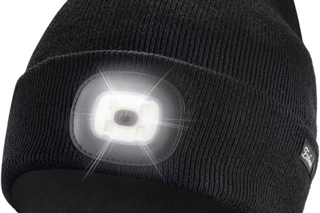 Unisex Beanie with the Light Gifts for Men Dad Father USB Rechargeable Caps