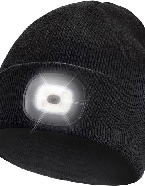 Load image into Gallery viewer, Unisex Beanie with the Light Gifts for Men Dad Father USB Rechargeable Caps
