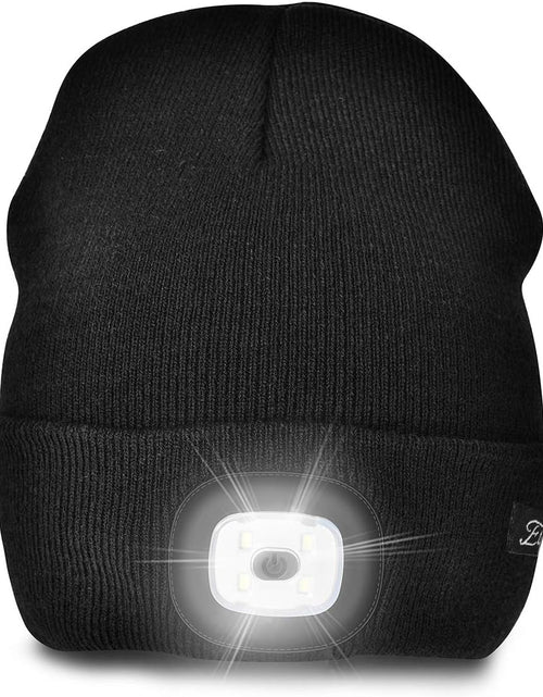 Load image into Gallery viewer, Unisex Beanie with the Light Gifts for Men Dad Father USB Rechargeable Caps
