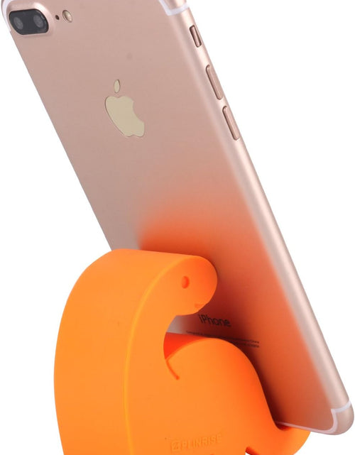 Load image into Gallery viewer, Plinrise Animal Desk Phone Stand, Update Dinosaur Silicone Office Phone Holder, Creative Phone Tablet Stand Mounts, Size:1.3" X 3.0" X 2.7" (Orange)
