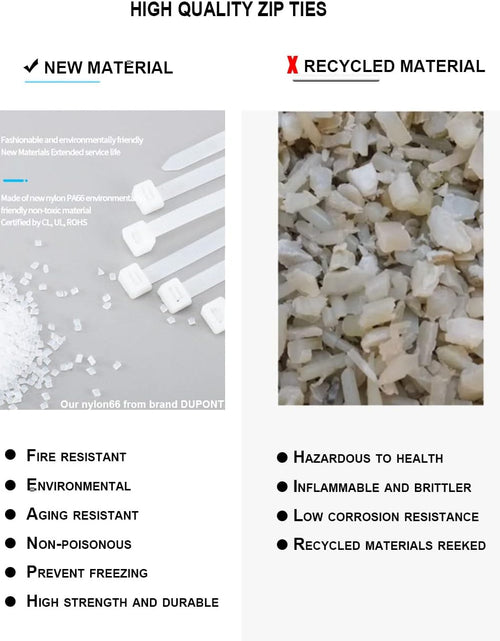 Load image into Gallery viewer, Zip Ties 10 Inch White 50 LBS Nylon Medium Clear Cable Ties Straps Strong for Bike/Car/Cord Management,100 Pack
