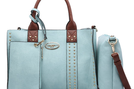 Women'S 3Pcs Purse Handbag Shoulder Bag Tote Satchel Hobo Bag Briefcase Work Bag for Ladies