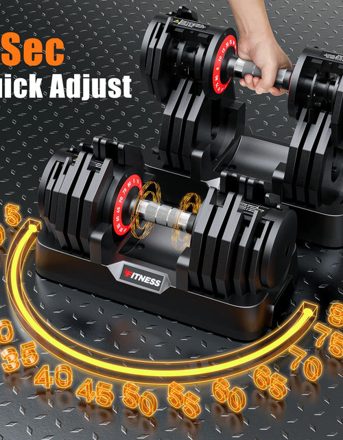 Load image into Gallery viewer, 160Lb(80Lbs*2) Adjustable Dumbbells Set,16 in 1 Quick-Select 5-80Lbs Weight Adjustable Dumbbells for Full Body Home Workout
