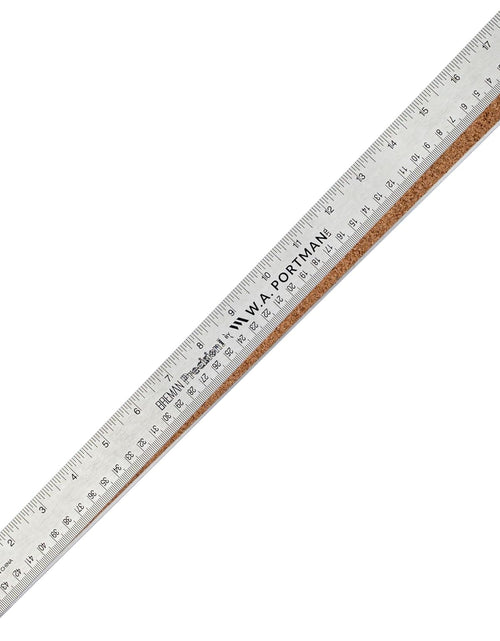 Load image into Gallery viewer, Metal Ruler 18 Inch - Stainless Steel Cork Back Metal Ruler - Premium Steel Straight Edge 18 Inch Metal Ruler - Flexible Stainless Steel Ruler - Imperial and Metric Ruler
