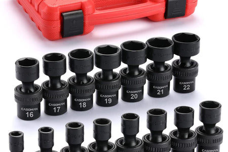 15 PCS 3/8" Drive Standard Universal Impact Socket Set, 6-Point, Metric, 8Mm - 22Mm