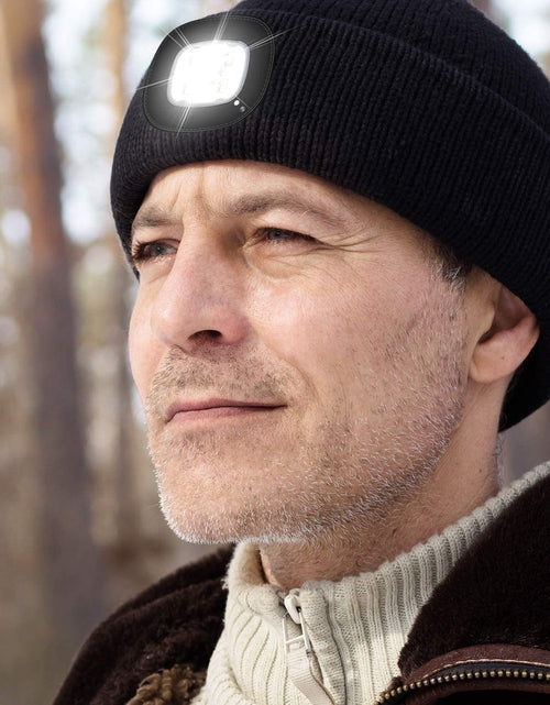 Load image into Gallery viewer, Unisex Beanie with the Light Gifts for Men Dad Father USB Rechargeable Caps
