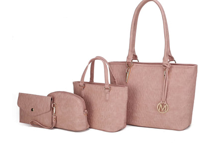 Edelyn Women'S Tote Bag, Small Tote Handbag, Pouch Purse & Wristlet Wallet, Signature Handbag 4 Pcs Set by Mia K