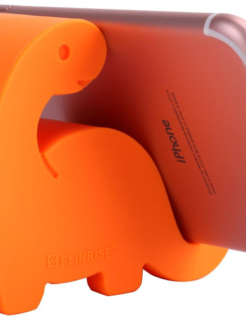 Load image into Gallery viewer, Plinrise Animal Desk Phone Stand, Update Dinosaur Silicone Office Phone Holder, Creative Phone Tablet Stand Mounts, Size:1.3" X 3.0" X 2.7" (Orange)
