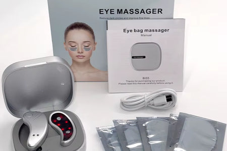 Led Red Light Eye Care Therapy EMS Pulse Micro-Current Device Eye Massager to Relieve Fatigue for Treatment under Eye Wrinkle