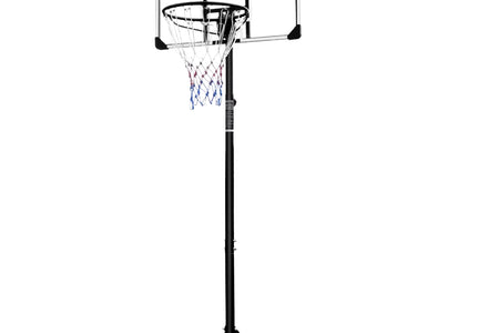 Portable Basketball Hoop System Stand Height Adjustable 7.5Ft - 9.2Ft 32 Inch Backboard Wheels for Youth Adults Indoor Outdoor