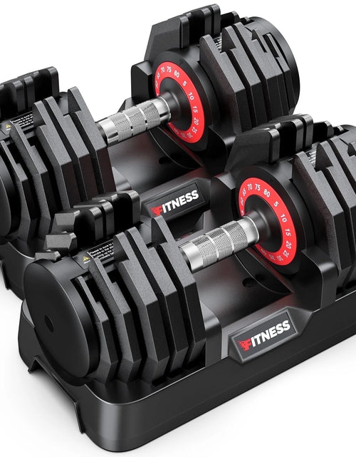 Load image into Gallery viewer, 160Lb(80Lbs*2) Adjustable Dumbbells Set,16 in 1 Quick-Select 5-80Lbs Weight Adjustable Dumbbells for Full Body Home Workout
